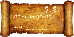 Töltl Renátó névjegykártya